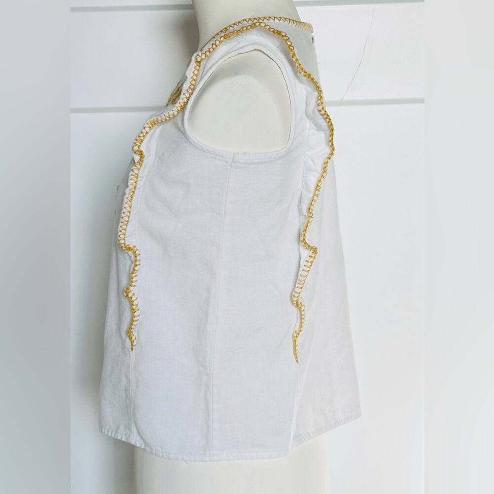 Cotton & Rye Embroidered Ruffle Tank Top Girls Size 7 - Picture 7 of 9